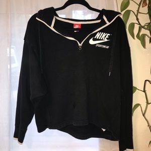 Black Nike hoodie, size large